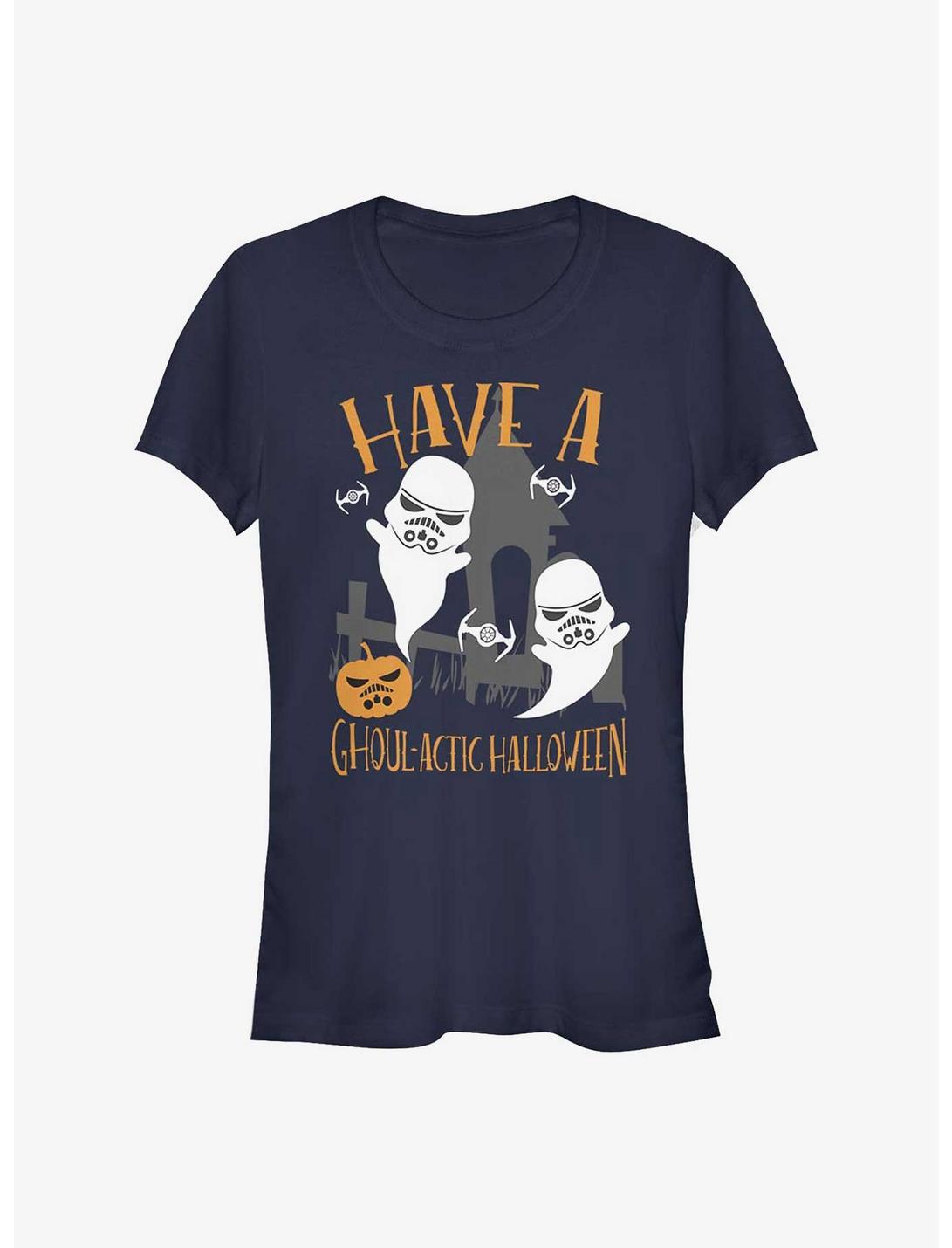 Star Wars Stormtrooper Ghoul-Actic Halloween Girls T-Shirt, NAVY, hi-res