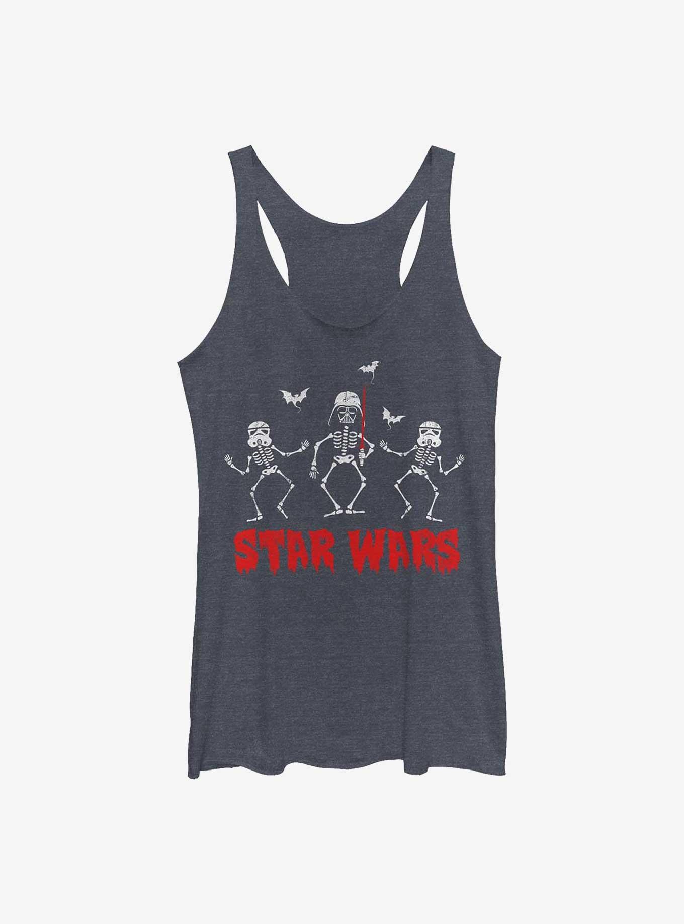 Star Wars Dark Side Creepy Wars Girls Tank, NAVY HTR, hi-res