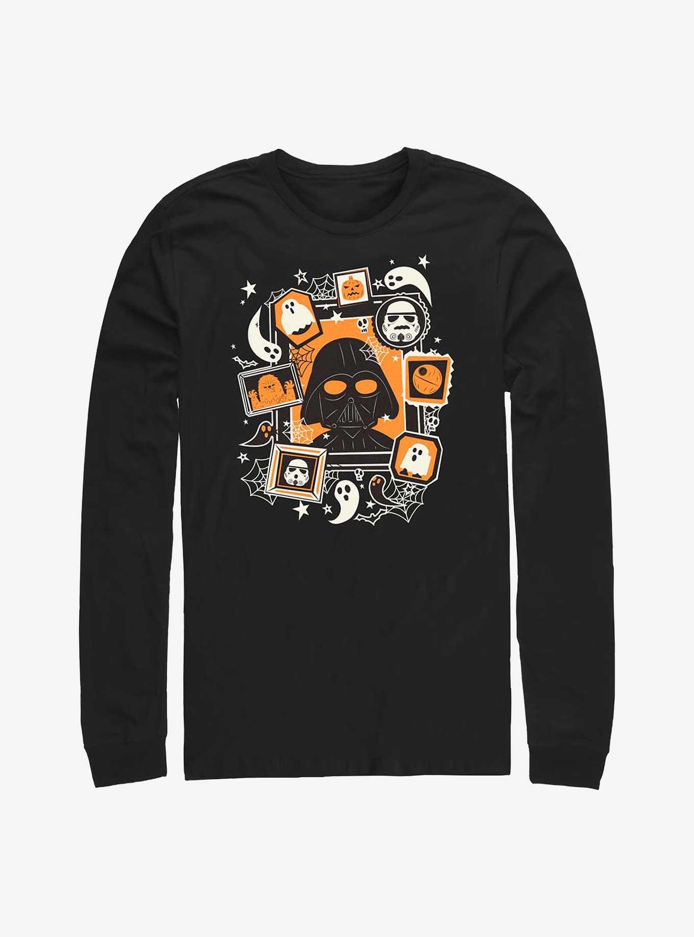 Star Wars Darth Vader Halloween Frame Long-Sleeve T-Shirt, BLACK, hi-res