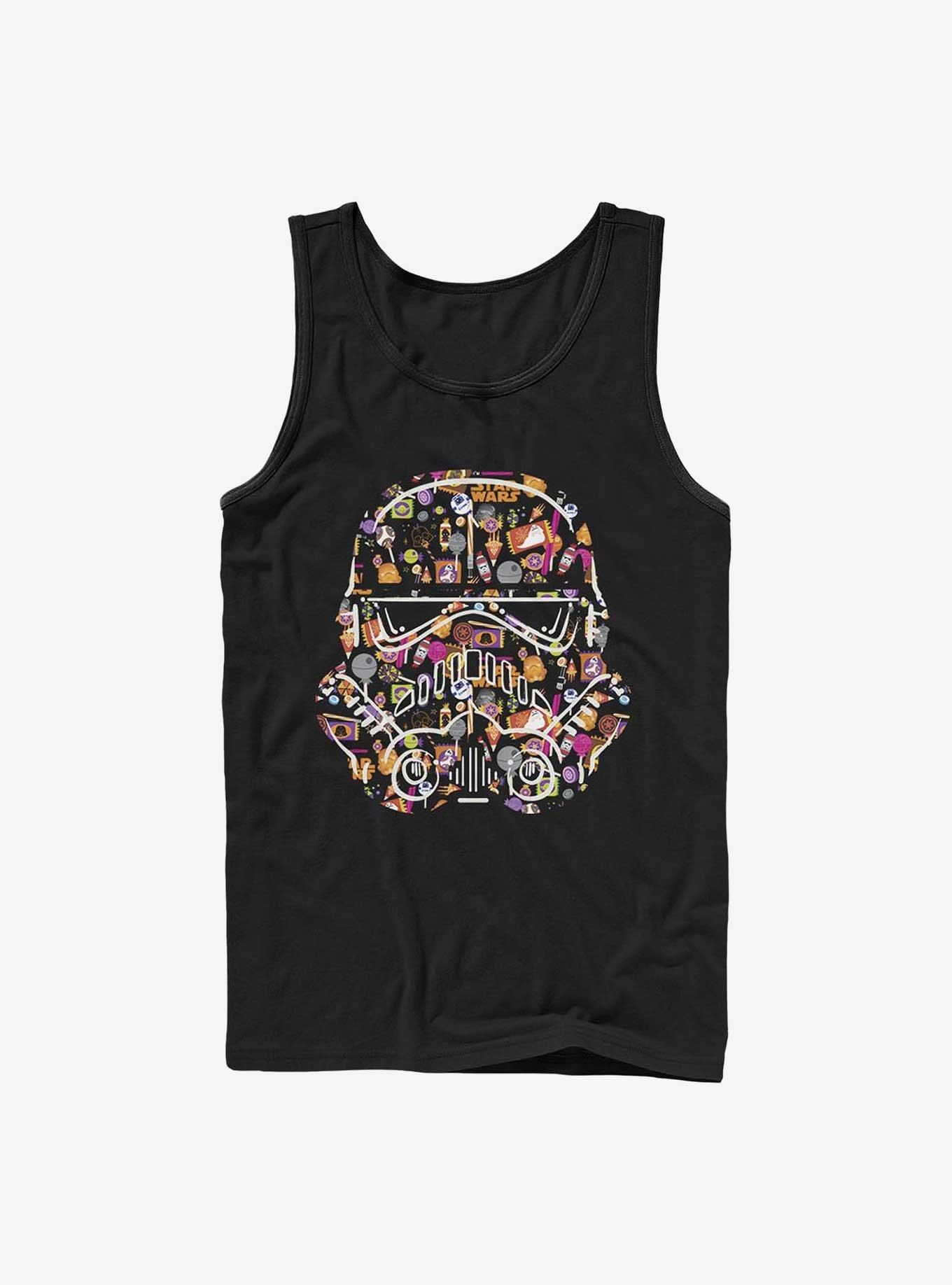 Star Wars Stormtrooper Candy Face Fill Tank Top, BLACK, hi-res