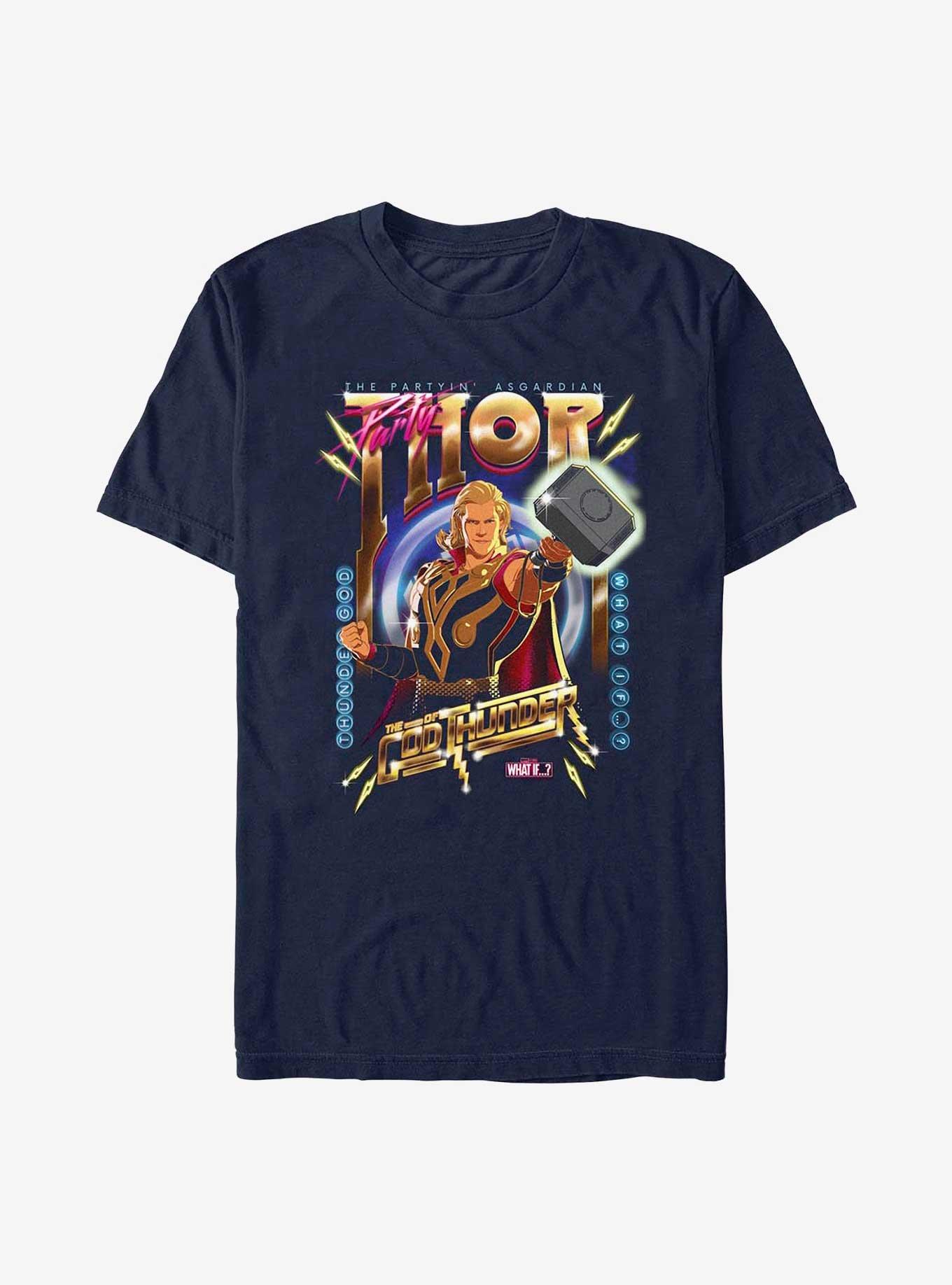 Marvel What If...? Partyin Asgardian T-Shirt, NAVY, hi-res
