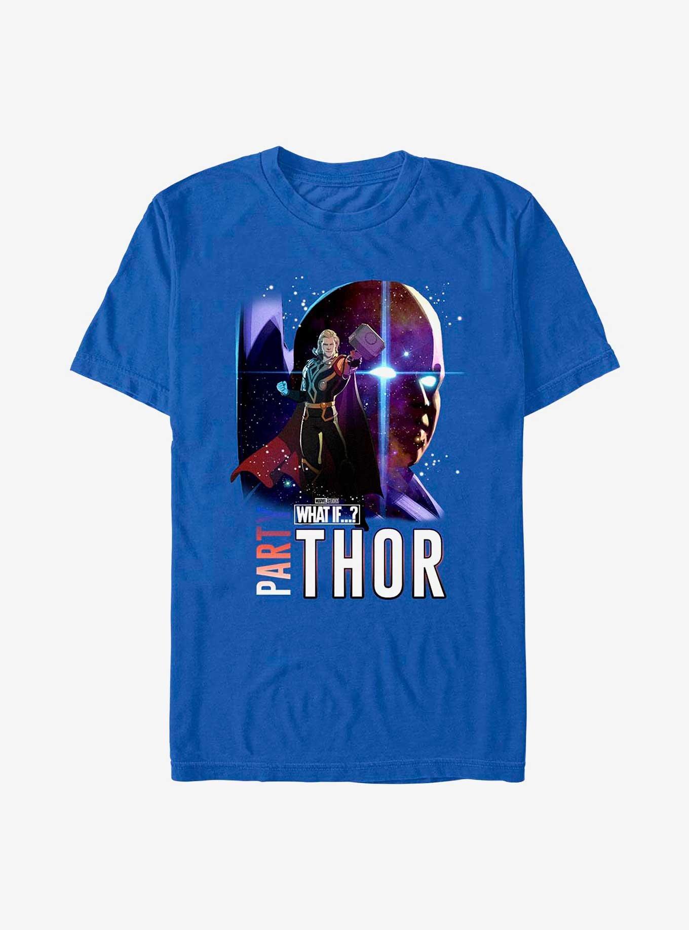 Marvel What If...? Watcher Party Thor T-Shirt, ROYAL, hi-res
