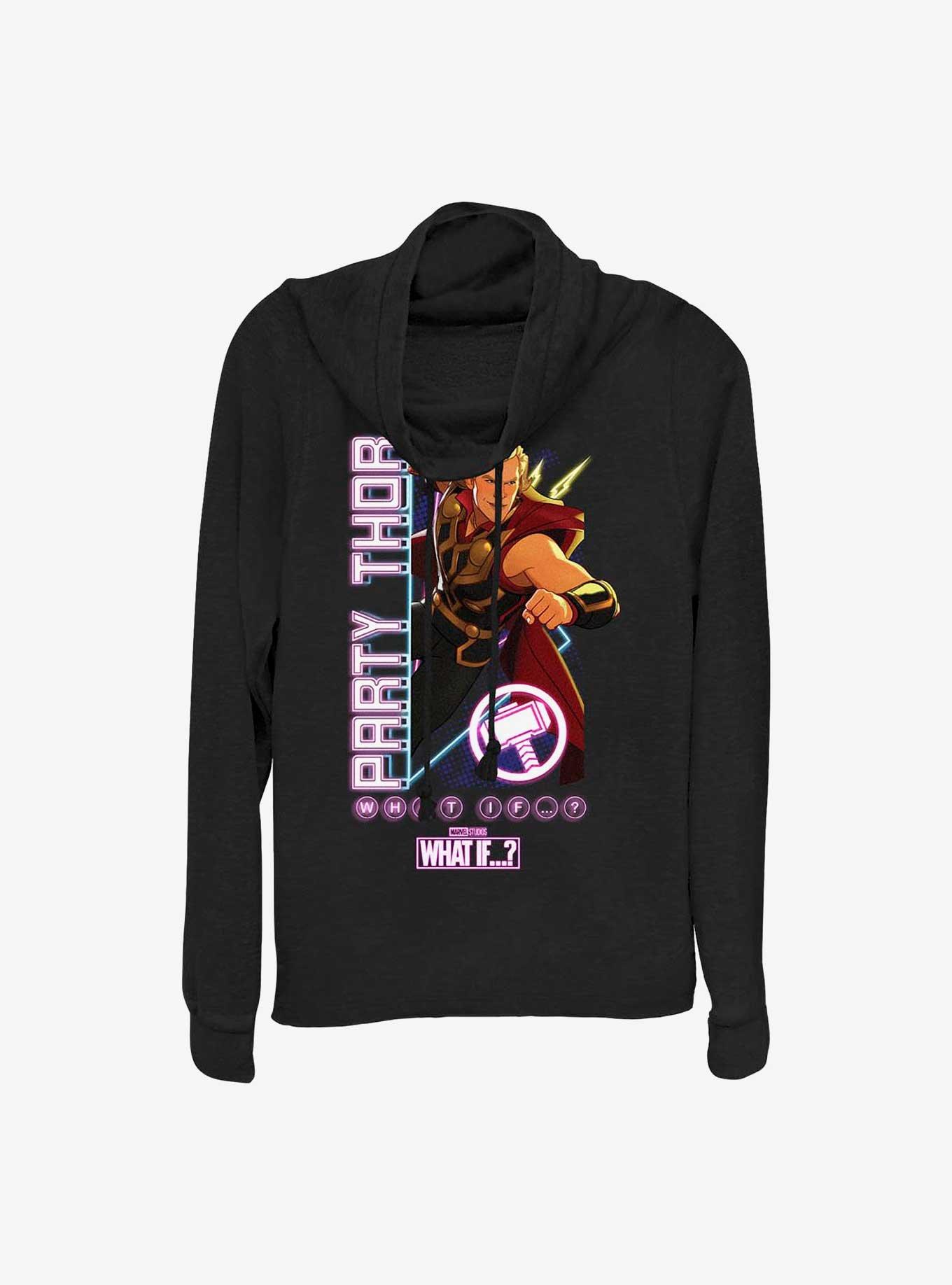 Marvel What If Party Time Thor Girls Long Sleeve T-Shirt, , hi-res