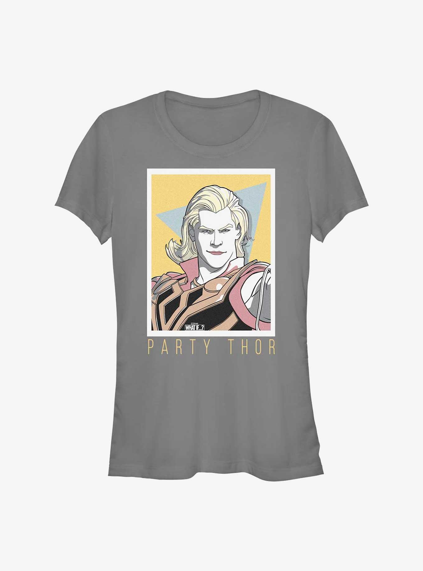 Marvel What If Simple Party Thor Girls T-Shirt, CHARCOAL, hi-res