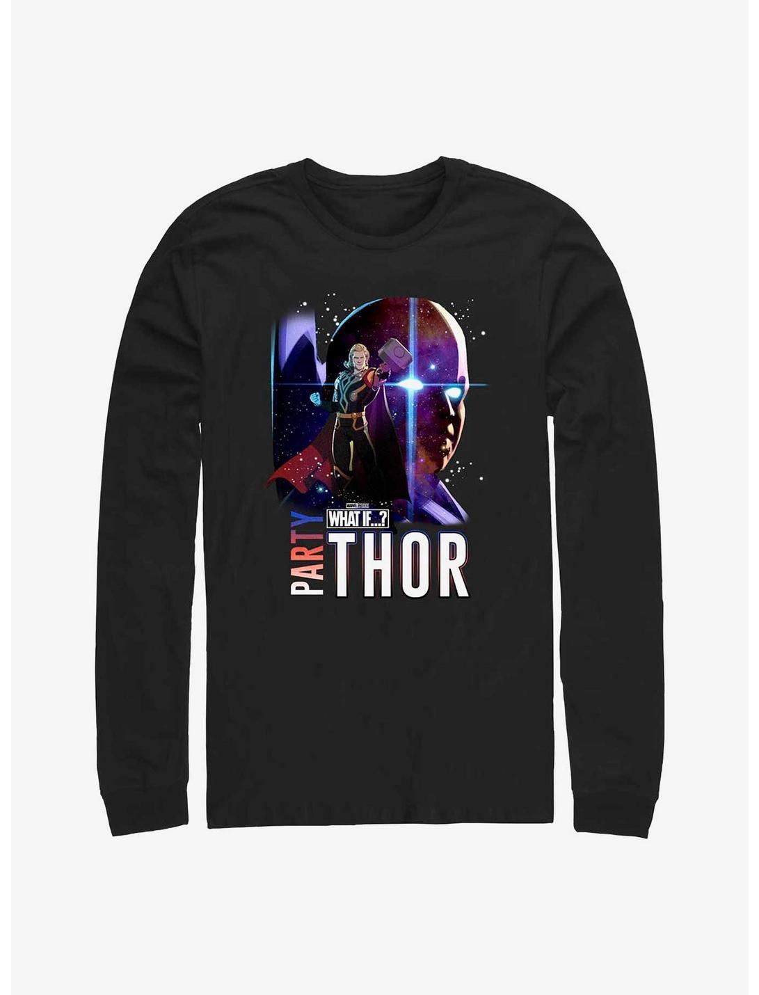 Marvel What If Watcher Party Thor Long Sleeve T-Shirt, BLACK, hi-res