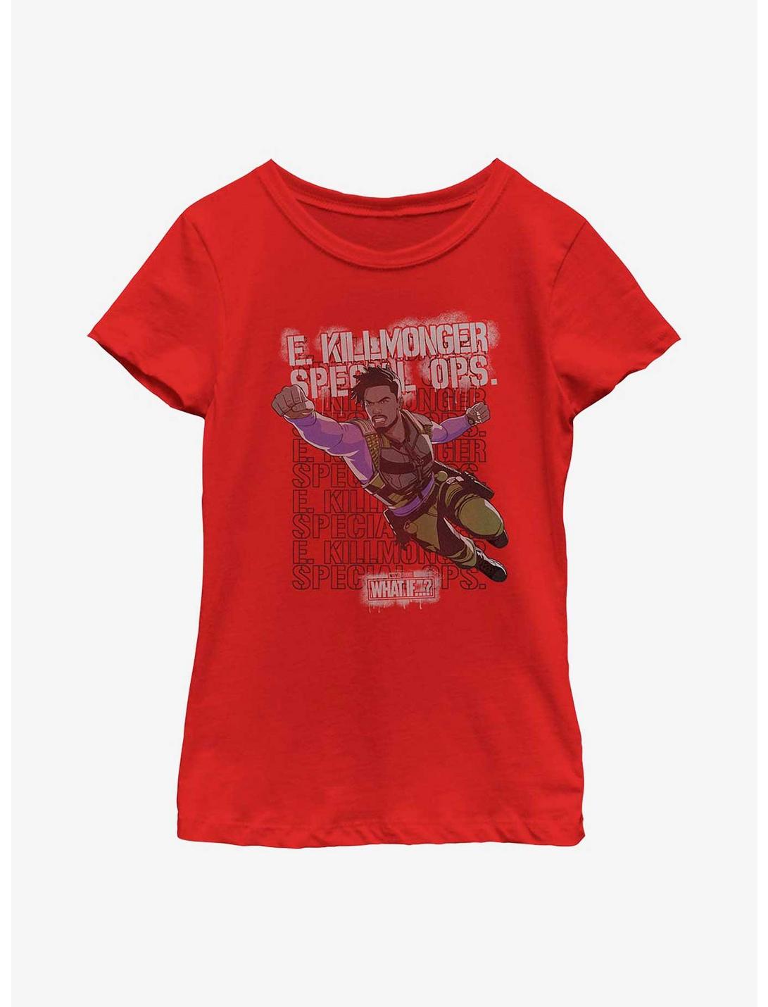 Marvel What If...? Army Brat Youth Girls T-Shirt, RED, hi-res