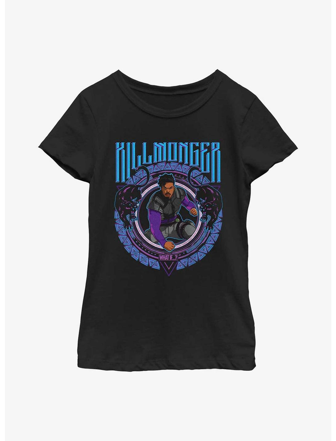 Marvel What If...? Cresting Killmonger Youth Girls T-Shirt, BLACK, hi-res