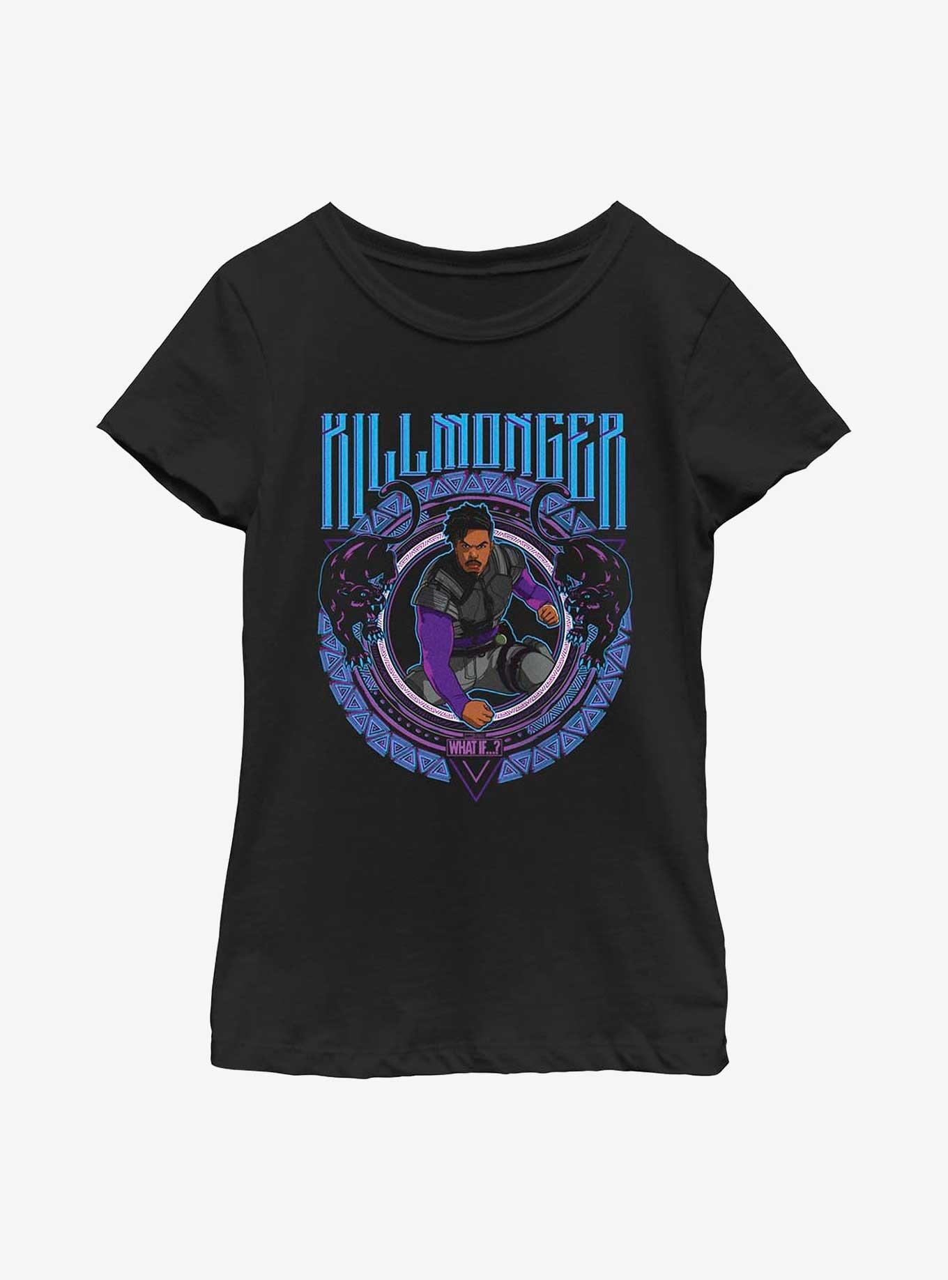 Marvel What If...? Cresting Killmonger Youth Girls T-Shirt, , hi-res