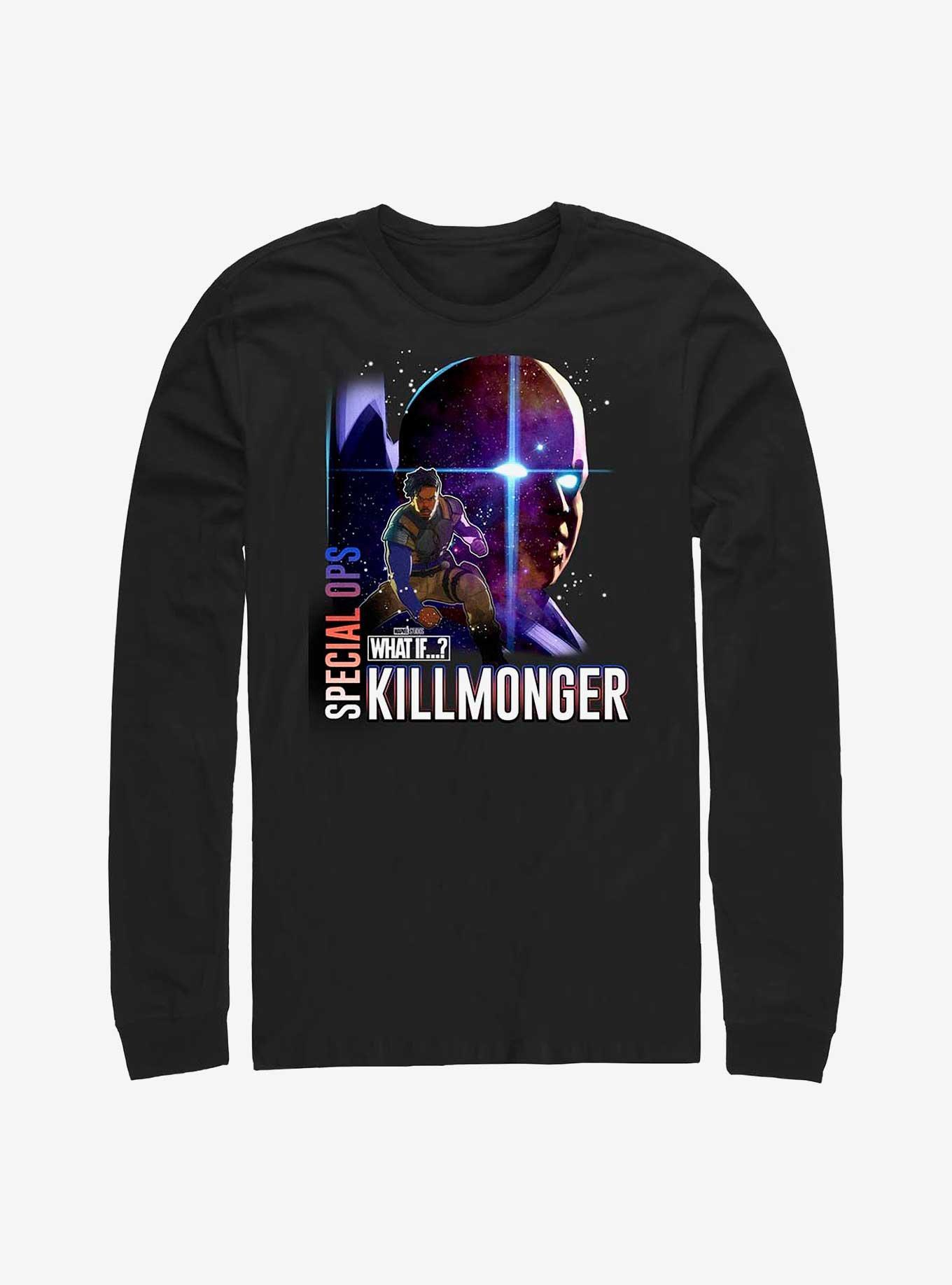 Marvel What If...? Special Ops Killmonger Long-Sleeve T-Shirt, BLACK, hi-res