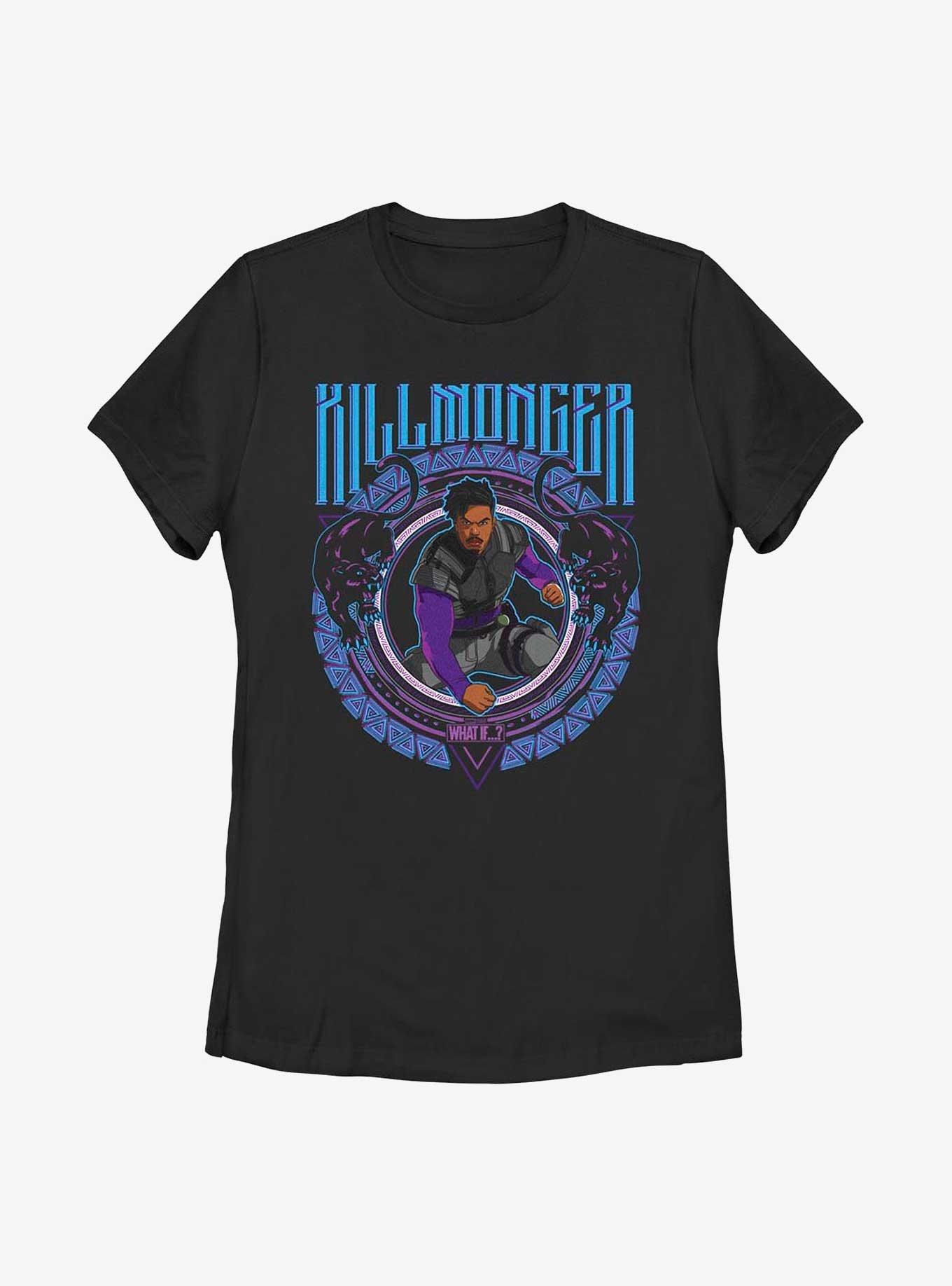 Marvel What If...? Cresting Killmonger Womens T-Shirt, BLACK, hi-res view 1
