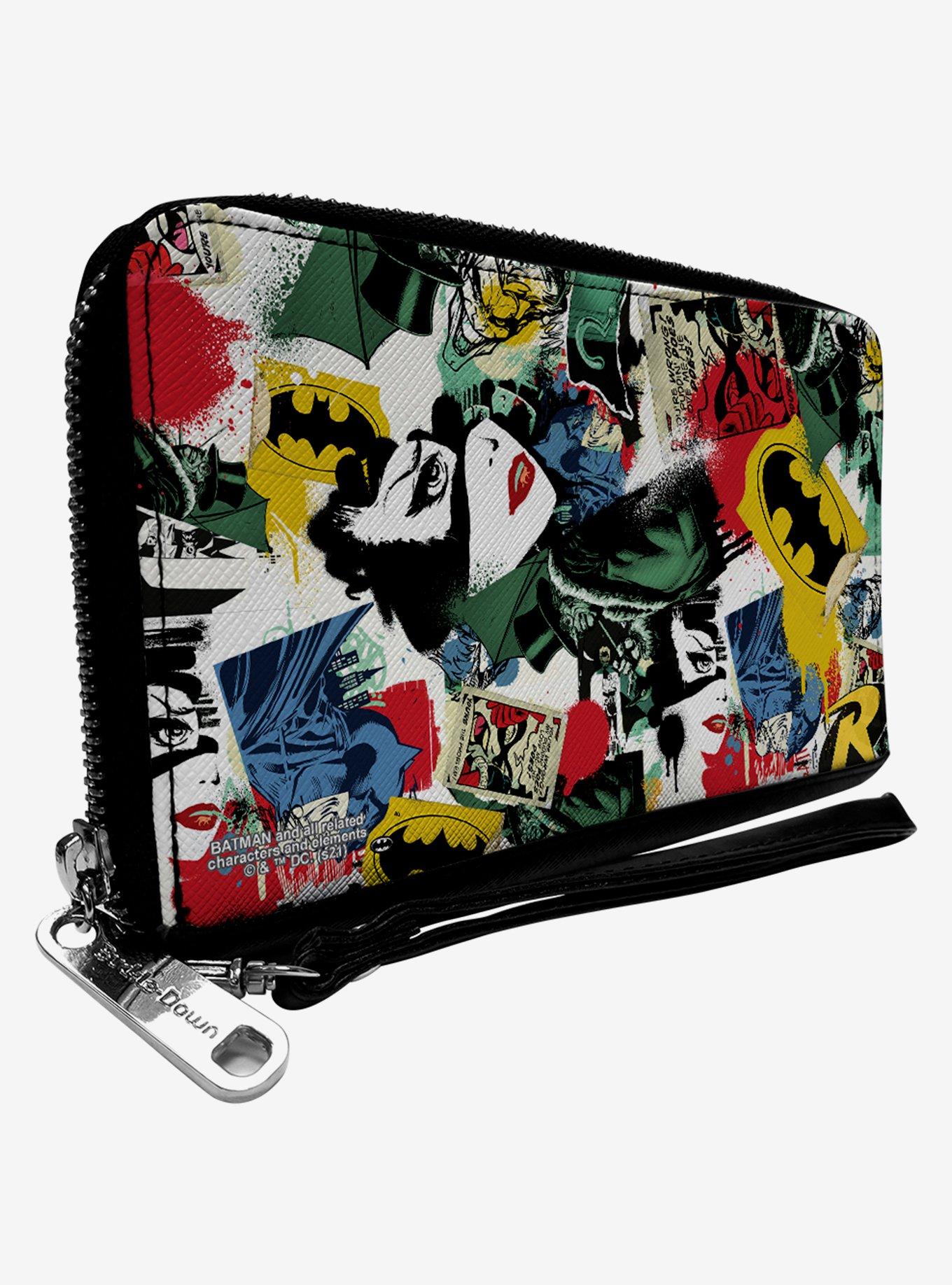 DC Comics Batman And Gotham City Villains Graffiti Zip Around Wallet, , hi-res