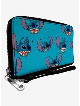 Plus Size Disney Lilo & Stitch Stitch Toss Print Zip Around Wallet, , hi-res