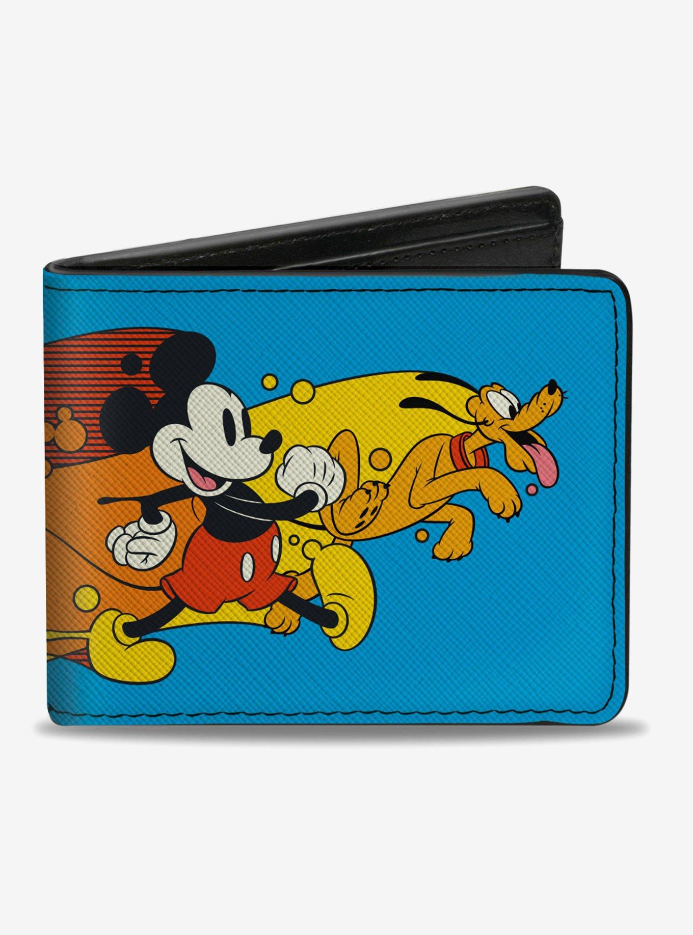 Disney Mickey Mouse And Pluto Action Wave Bifold Wallet | Hot Topic