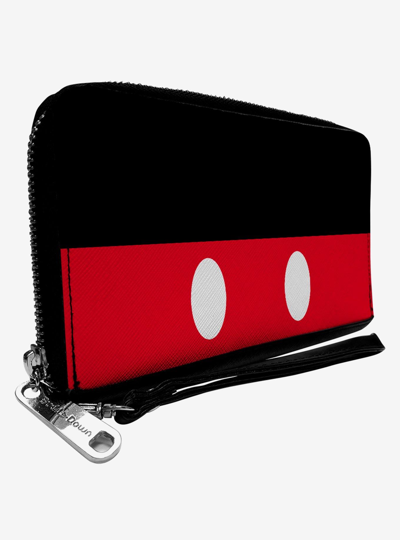 Disney Mickey Mouse Buttons Zip Around Wallet, , hi-res