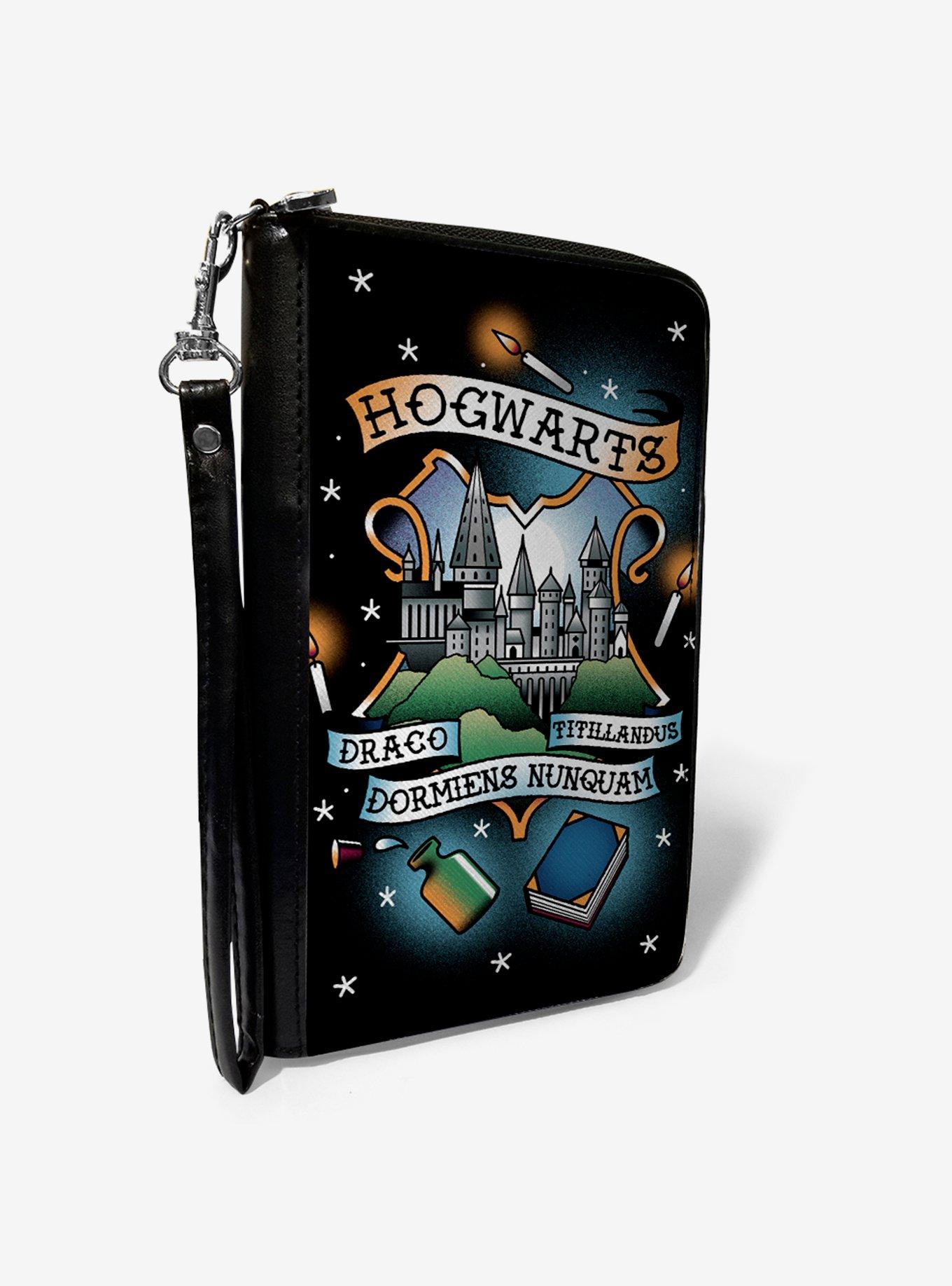 Harry Potter Hogwarts Motto Tattoo Zip Around Wallet