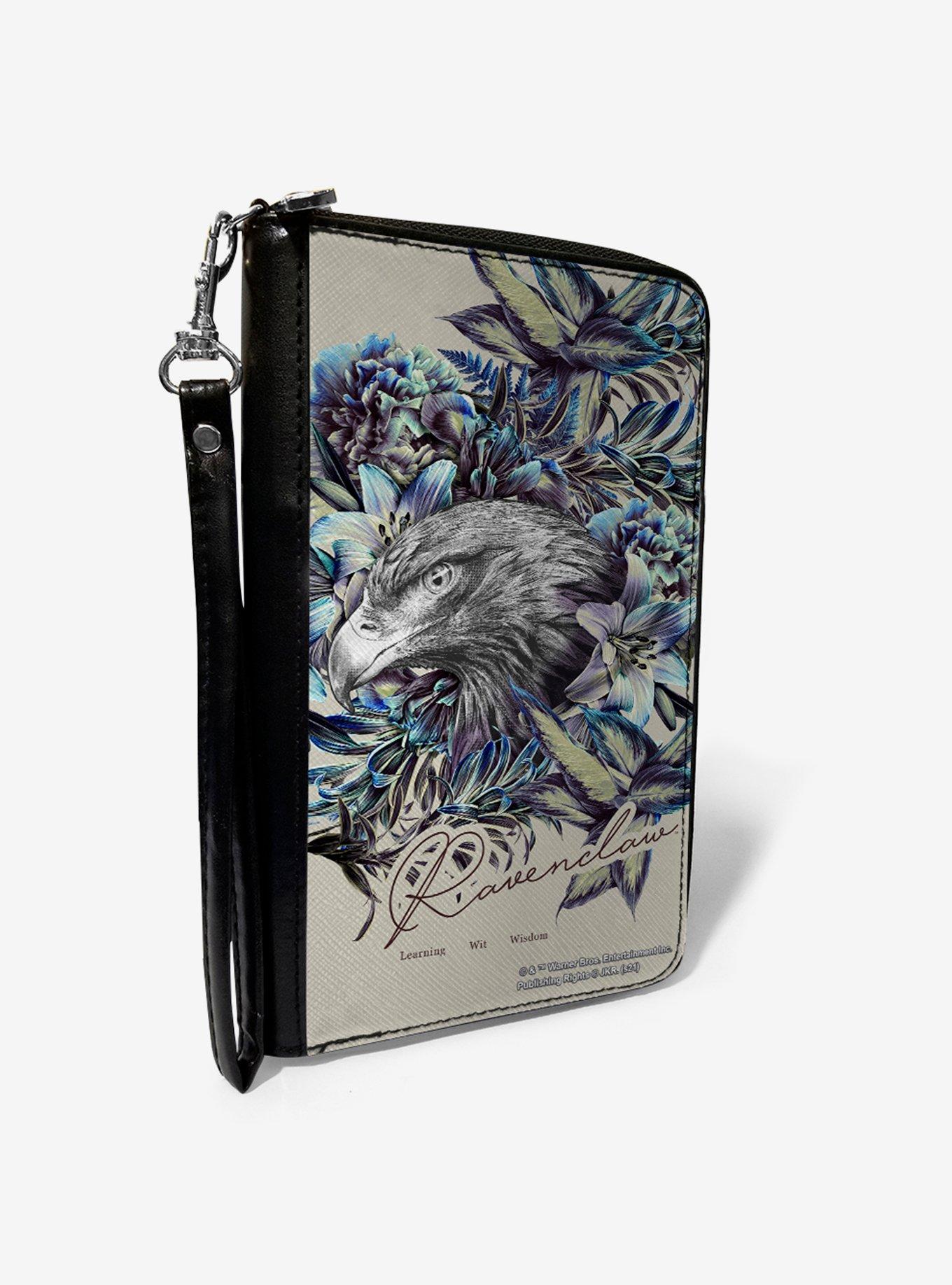 Harry Potter Ravenclaw Floral Sketch Zip Around Wallet, , hi-res