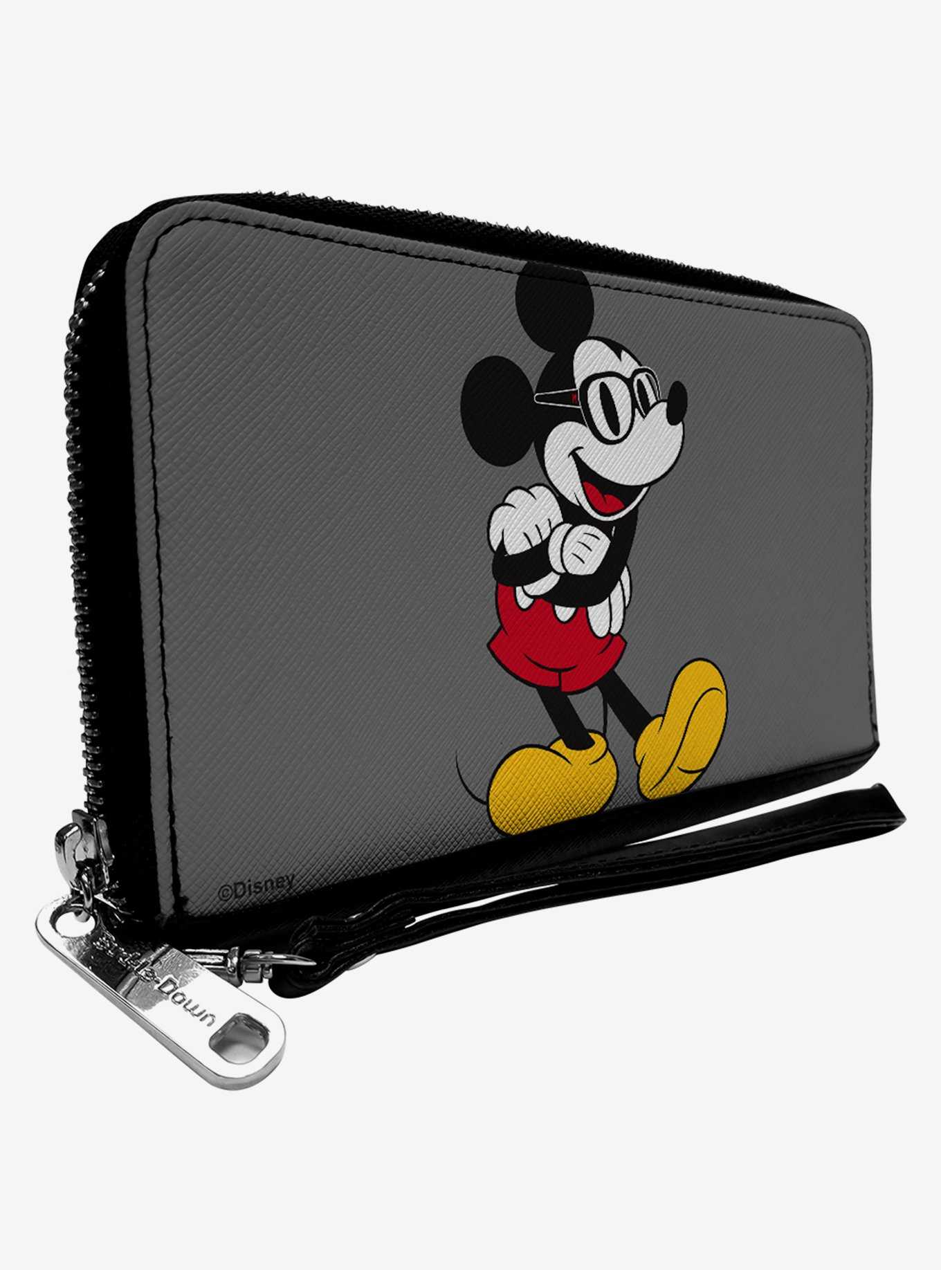Disney Mickey Mouse Glasses Zip Around Wallet, , hi-res