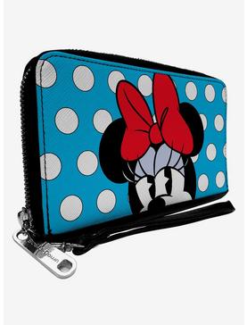 Disney Minnie Mouse Style Close Up Polka Dot Zip Around Wallet, , hi-res