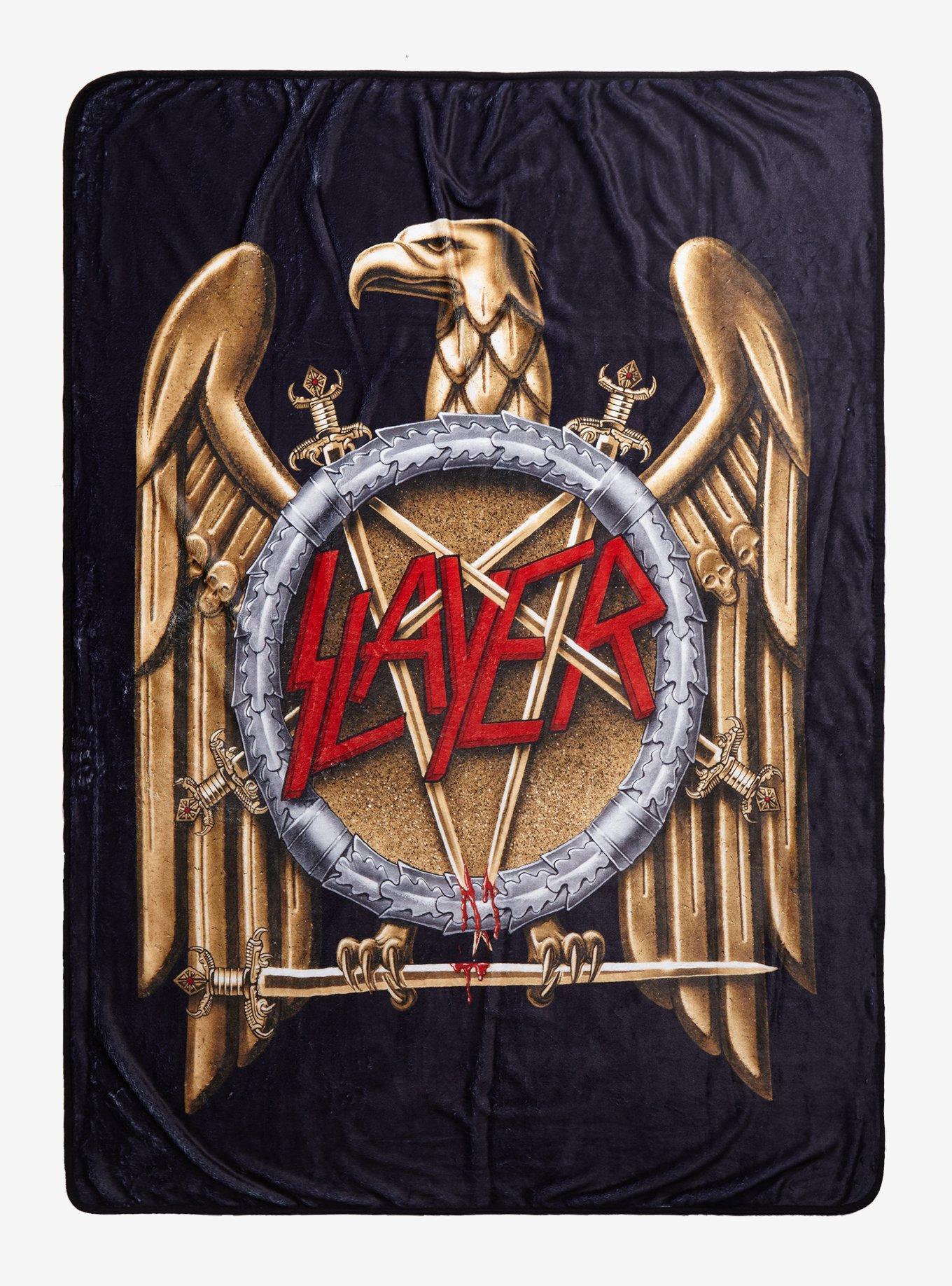 Slayer Gold Eagle Crest Throw Blanket, , hi-res