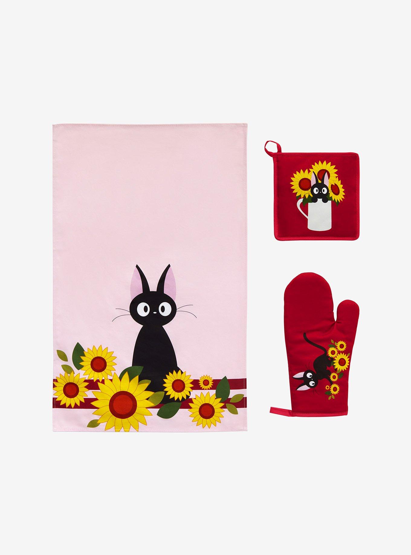 Our Universe Studio Ghibli Kiki&rsquo;s Delivery Service Jiji & Sunflowers Kitchen Set - BoxLunch Exclusive, , hi-res