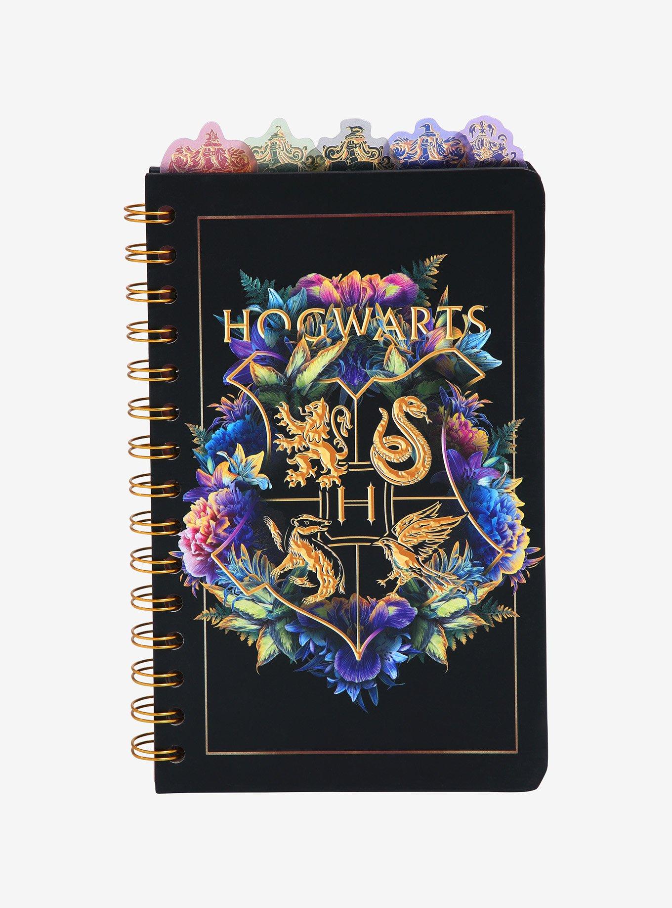 Harry Potter Floral Hogwarts Crest Tab Journal - BoxLunch Exclusive, , hi-res