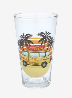 Stranger Things Surfer Boy Pizza Delivery Van Pint Glass