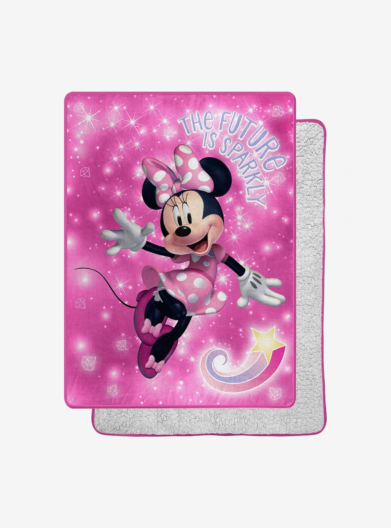 Disney Minnie M Minnie Sparkles Oversized Throw, , hi-res