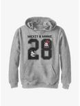 Disney Mickey Mouse Minnie Collegiate Youth Hoodie, ATH HTR, hi-res