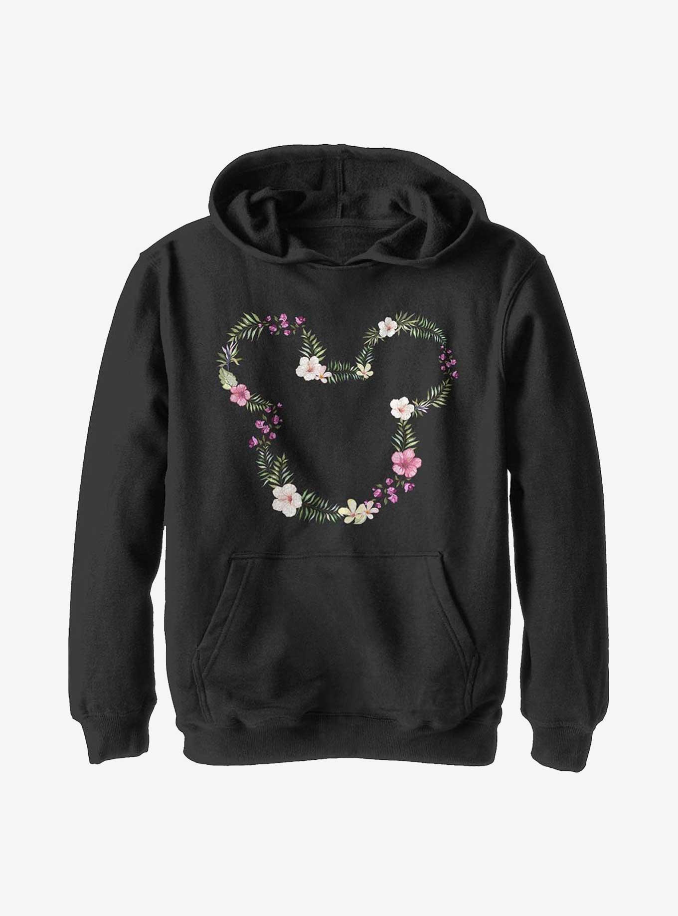 Disney Mickey Mouse Floral Mickey Youth Hoodie, , hi-res