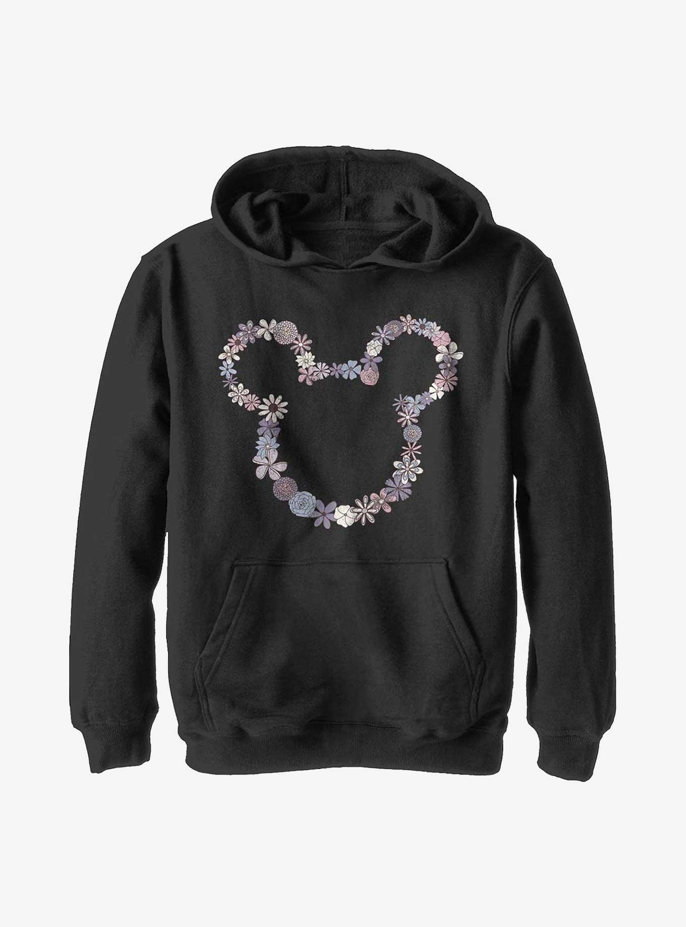 Disney Mickey Mouse Flowers Youth Hoodie, , hi-res