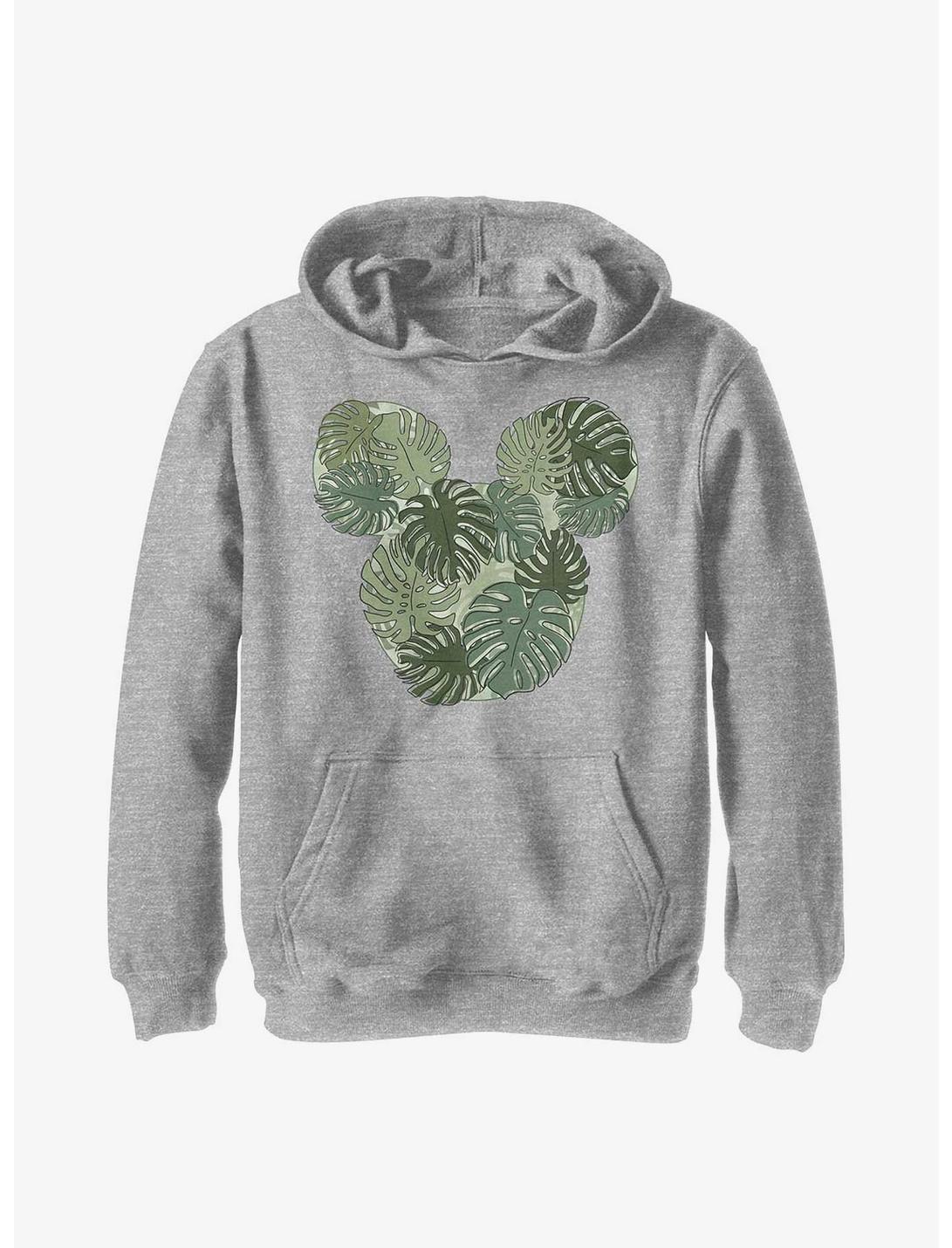 Disney Mickey Mouse Monstera Mickey Youth Hoodie, ATH HTR, hi-res