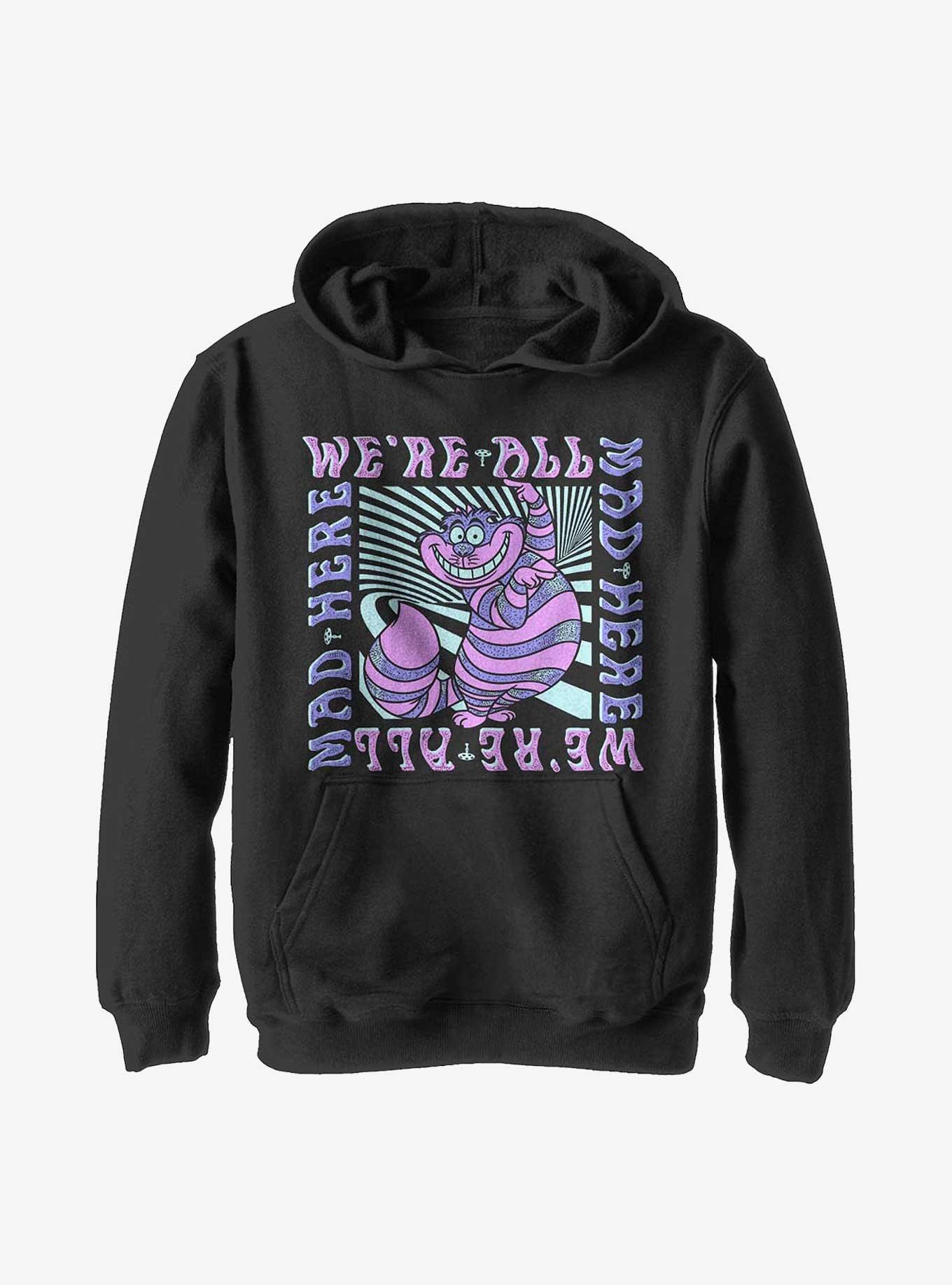 Disney Alice In Wonderland Mad Here Trip Youth Hoodie, BLACK, hi-res