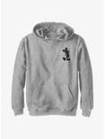 Disney Mickey Mouse Silhouette Youth Hoodie, ATH HTR, hi-res