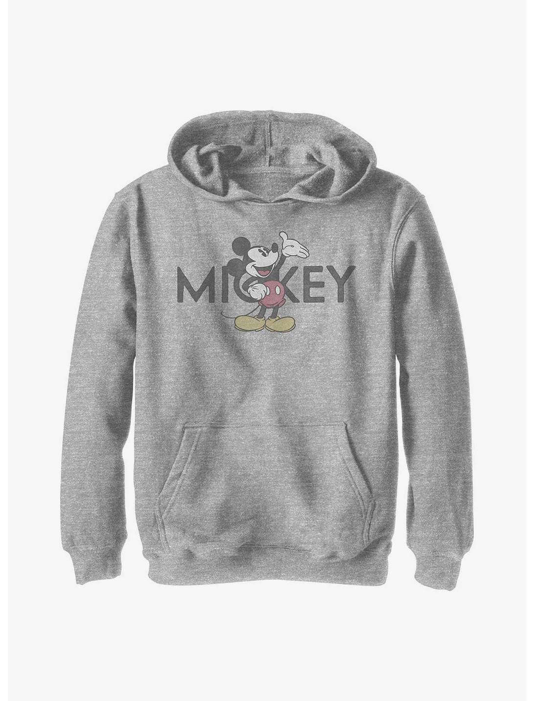 Disney Mickey Mouse Vintage Mickey Youth Hoodie, ATH HTR, hi-res