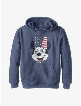 Disney Minnie Mouse American Bow Youth Hoodie, , hi-res