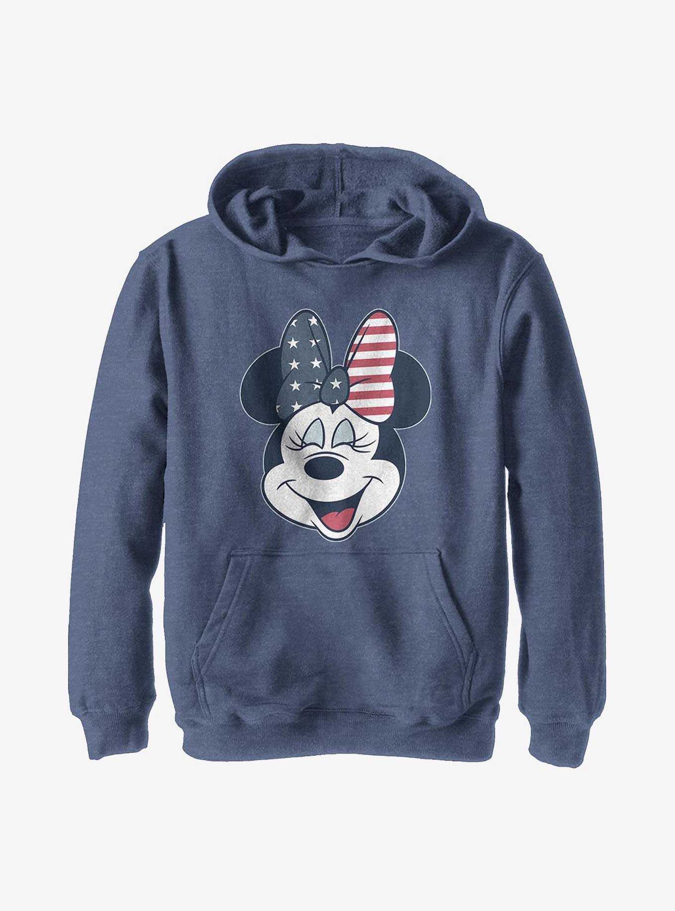 Disney Minnie Mouse American Bow Youth Hoodie, , hi-res