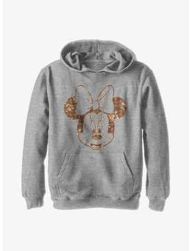 Disney Minnie Mouse Fall Floral Plaid Minnie Youth Hoodie, , hi-res