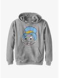 Disney Pinocchio Jiminy Face Youth Hoodie, ATH HTR, hi-res