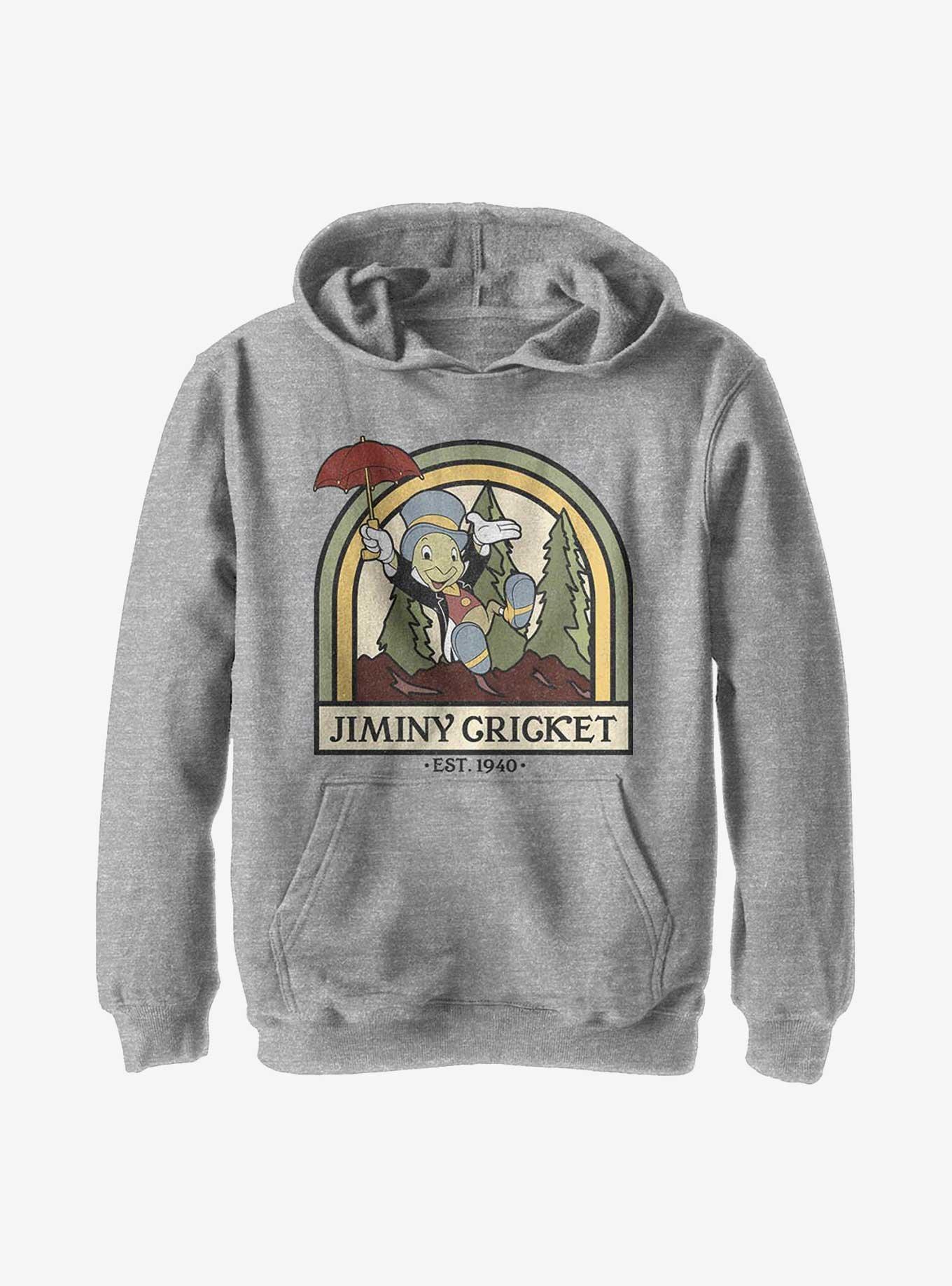 Disney Pinocchio Jiminy Nature Youth Hoodie, ATH HTR, hi-res