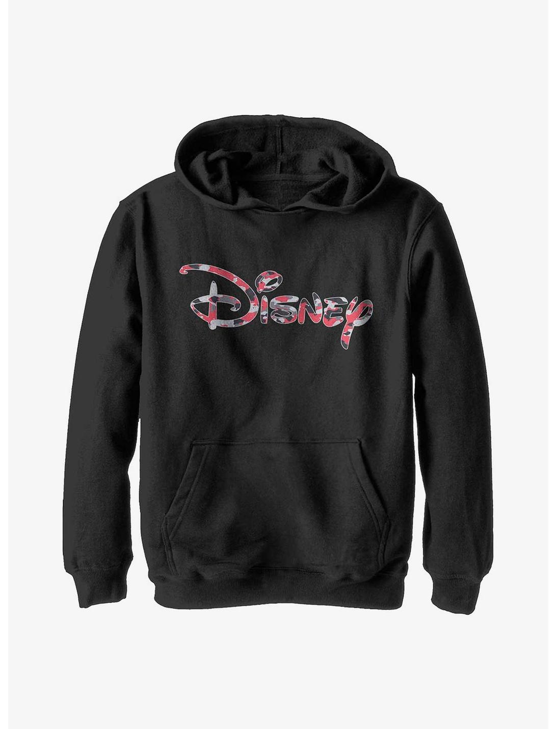 Disney Camo Disney Logo Youth Hoodie, BLACK, hi-res