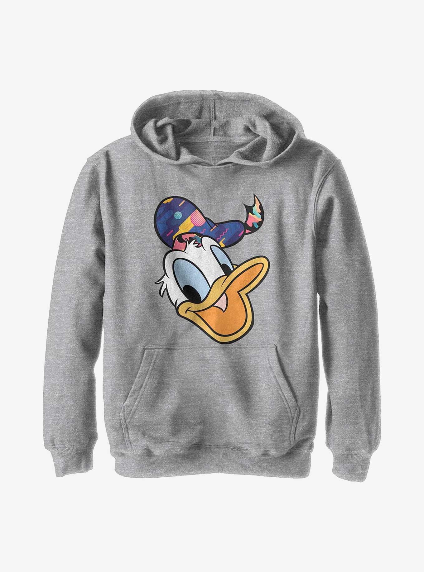 Disney Donald Duck Pattern Face Youth Hoodie, , hi-res