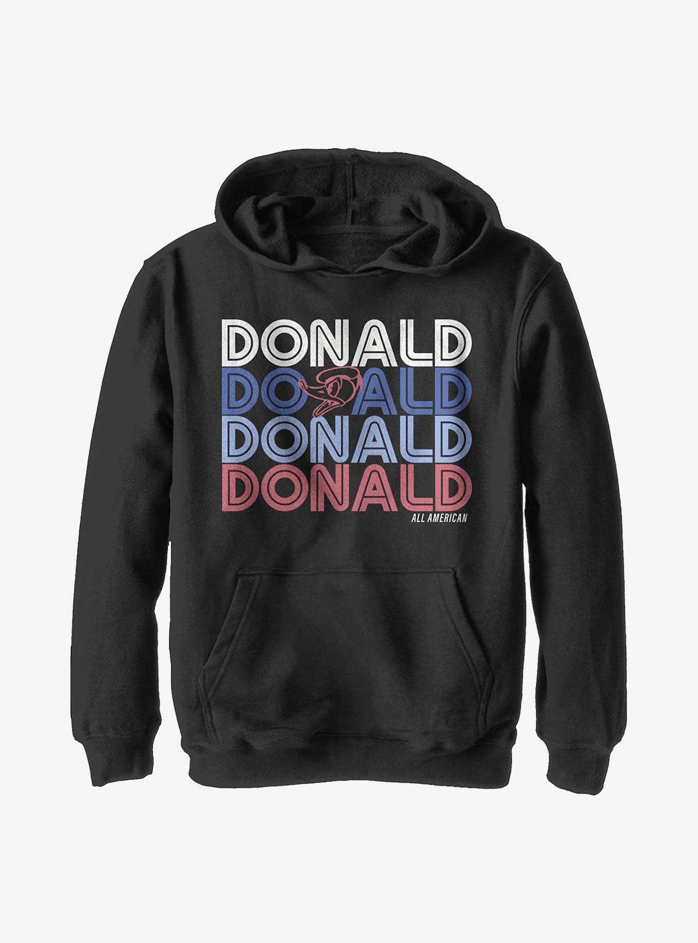 Disney Donald Duck Retro Stack Donald Youth Hoodie, , hi-res