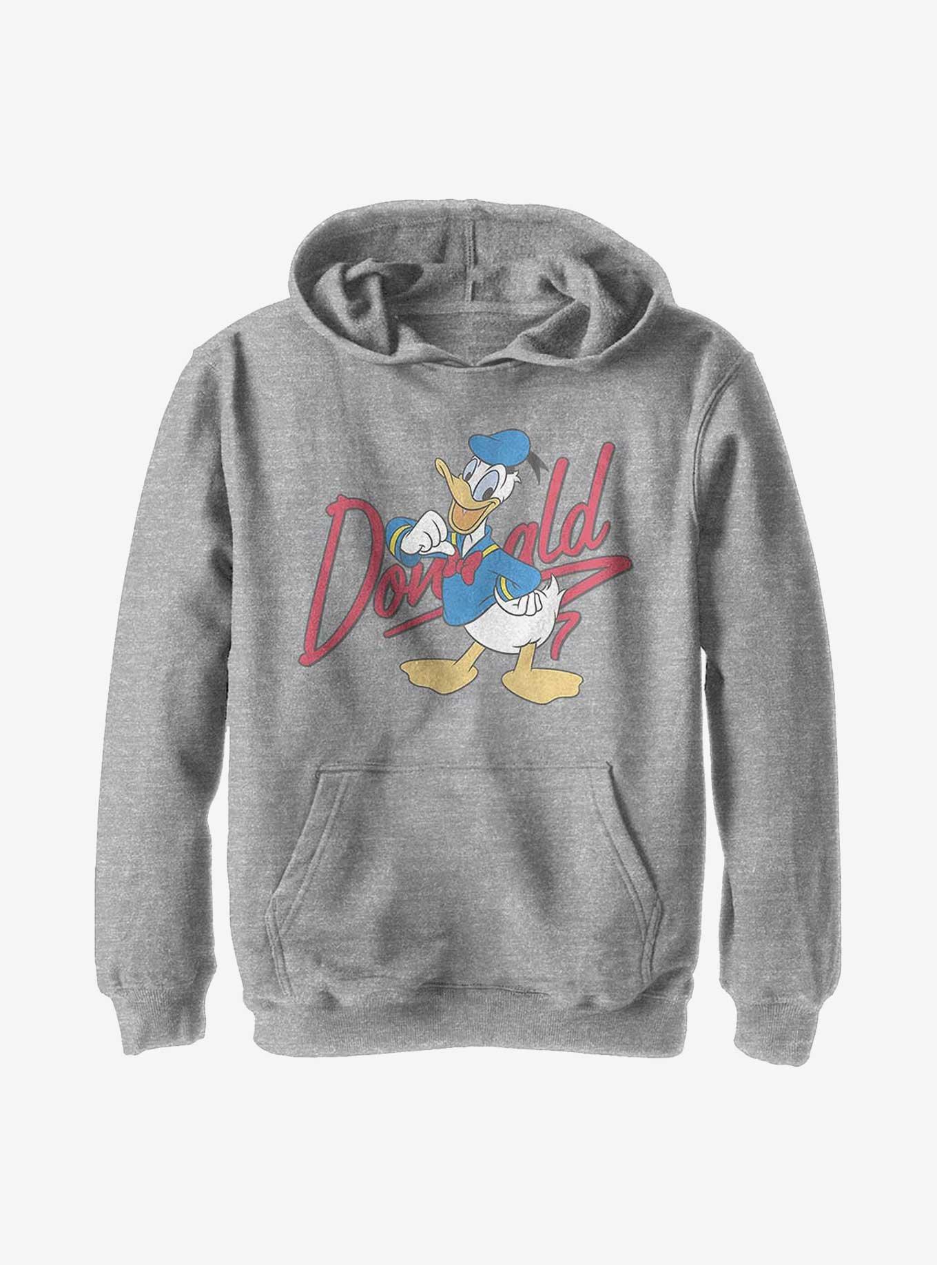 Disney Donald Duck Signature Donald Youth Hoodie GREY BoxLunch