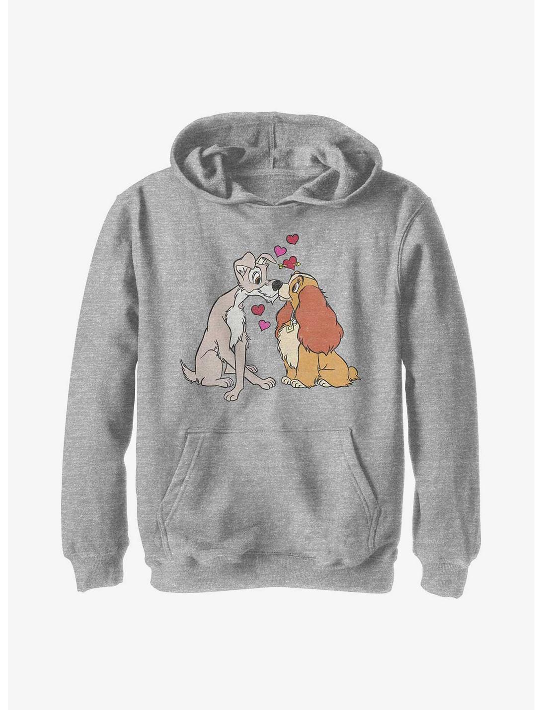 Disney Lady And The Tramp Puppy Love Youth Hoodie, ATH HTR, hi-res