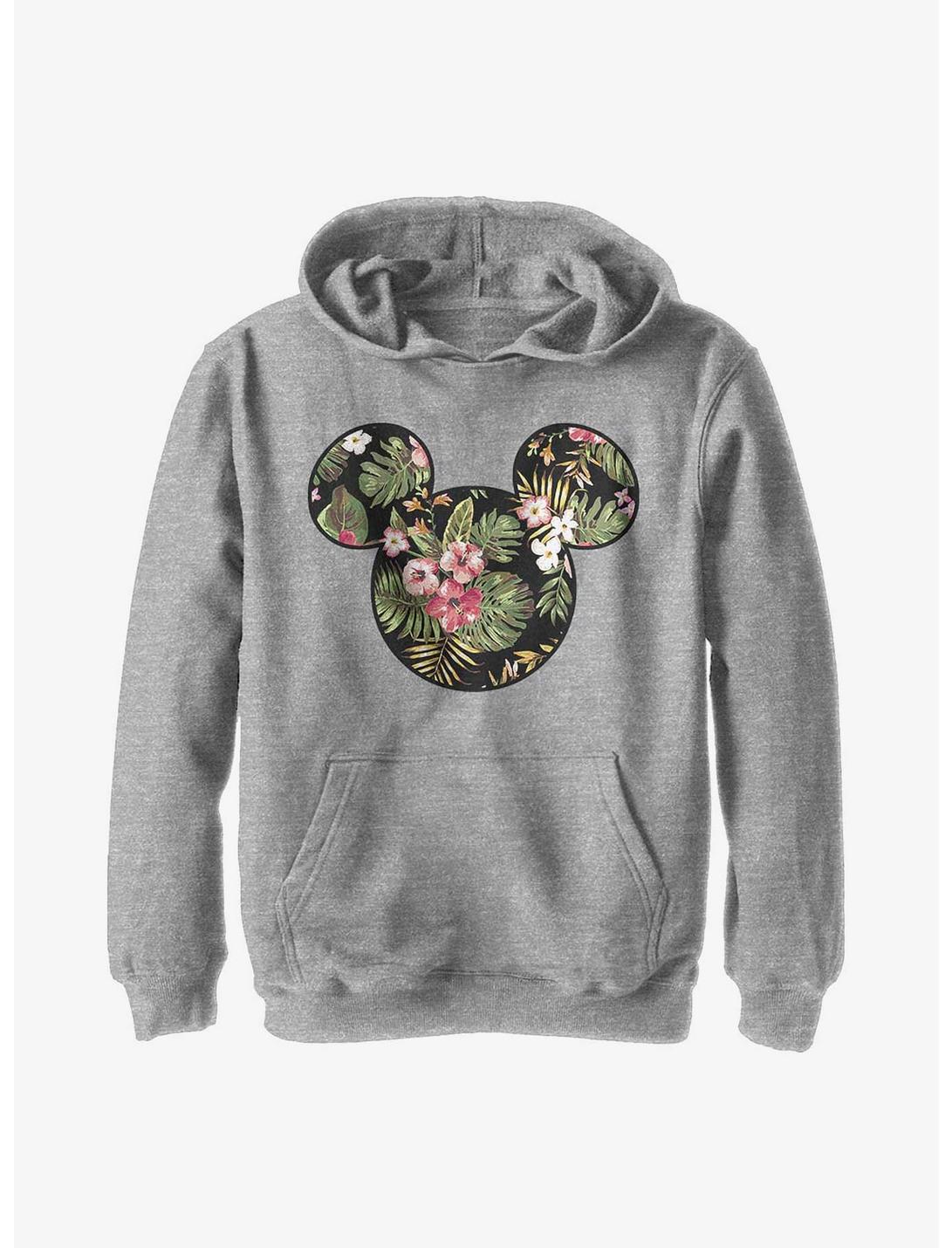 Disney Mickey Mouse Floral Mickey Youth Hoodie, ATH HTR, hi-res