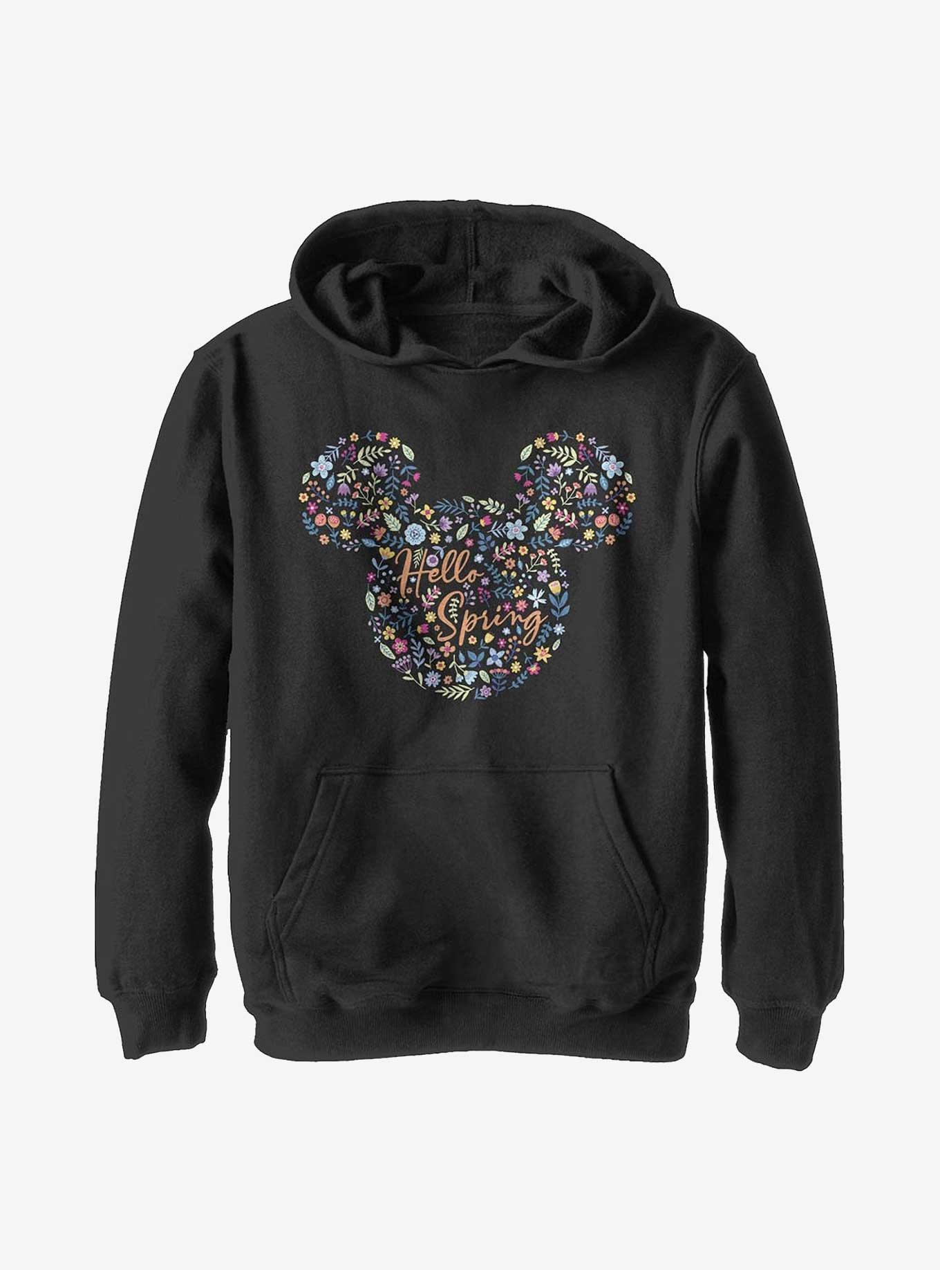 Disney Mickey Mouse Floral Ears Youth Hoodie, , hi-res