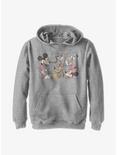Disney Mickey Mouse And Friends Grid Youth Hoodie, ATH HTR, hi-res