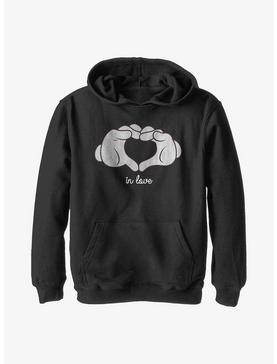 Disney Mickey Mouse Glove Heart Youth Hoodie, , hi-res
