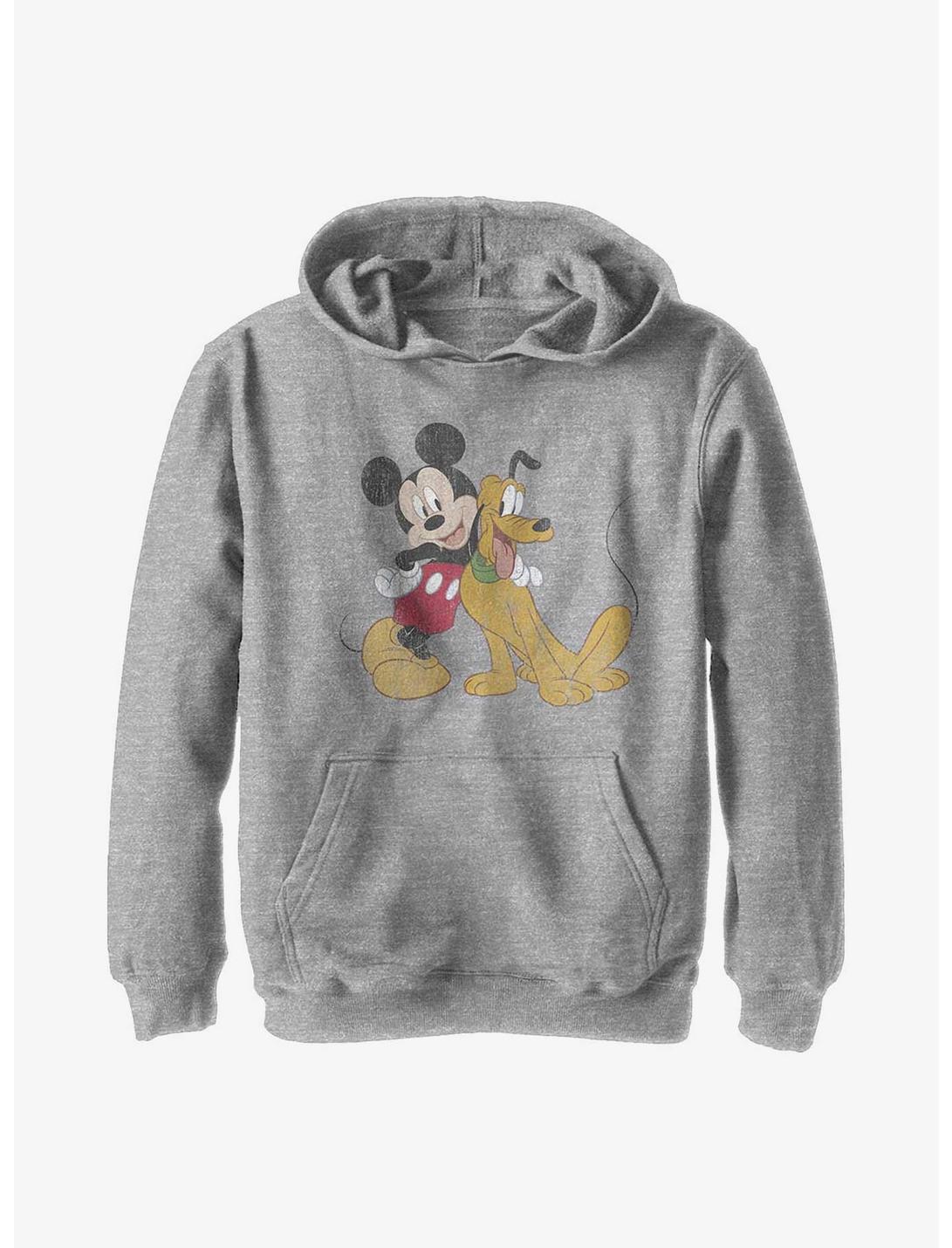 Disney Mickey Mouse And Pluto Youth Hoodie, ATH HTR, hi-res