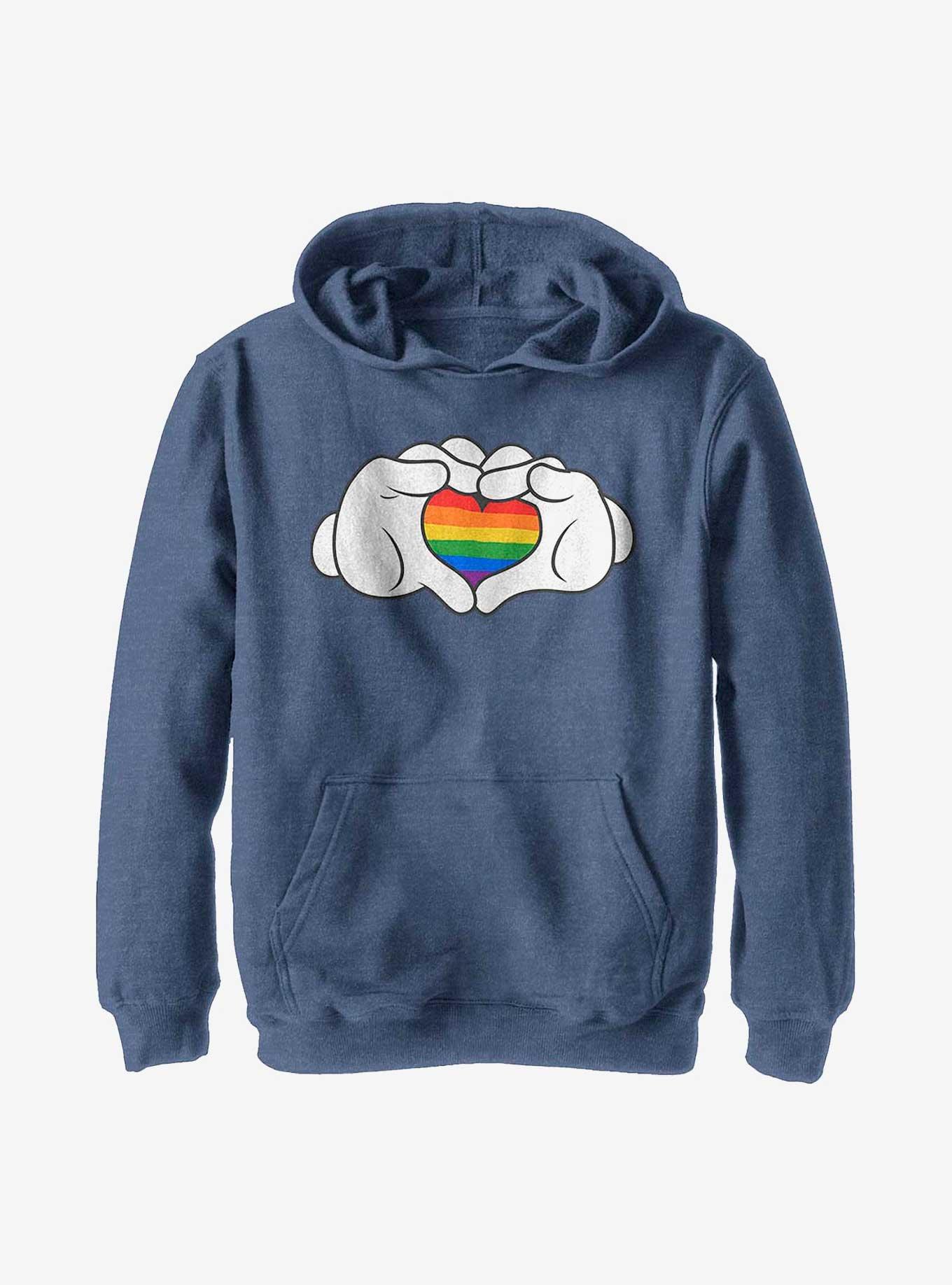 Disney Mickey Mouse Rainbow Love Youth Hoodie, , hi-res